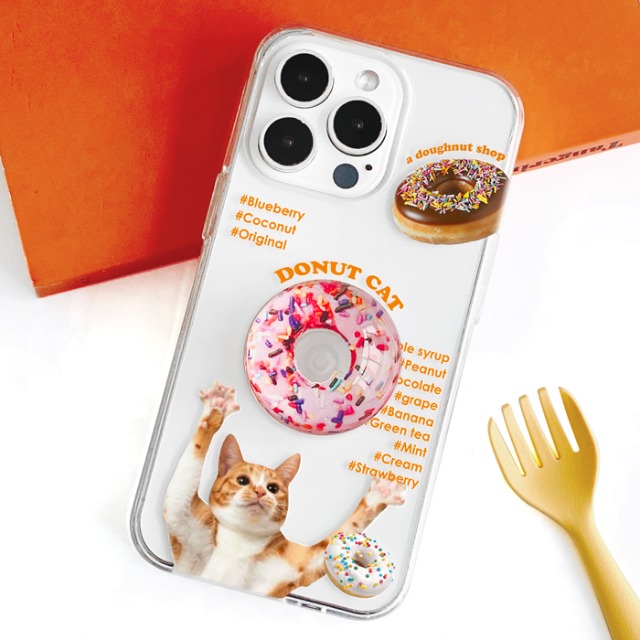 [젤리+반구톡]도넛냥 휴대폰케이스 에어팟케이스