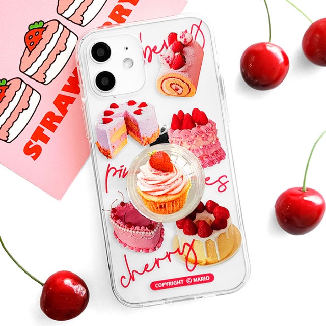[젤리+반구톡]핑크케이크 휴대폰케이스 에어팟케이스